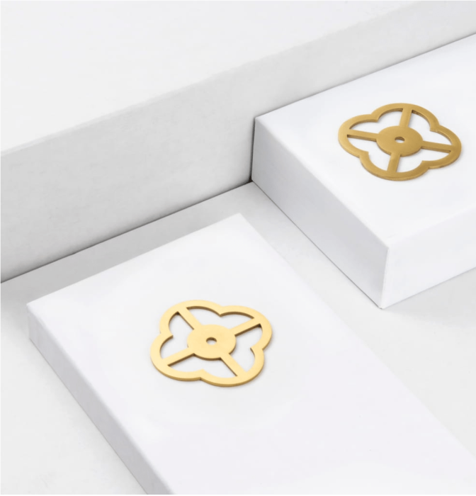 dekor do uchwytu four leaf decor złoty gold